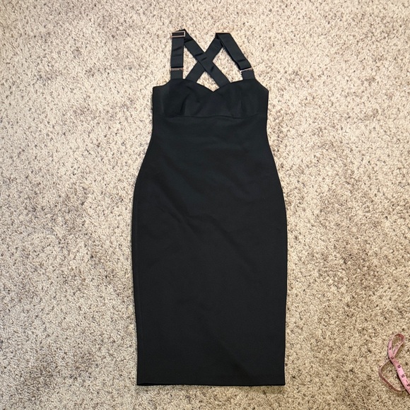 Ted Baker Elegant Black Midi Dress - Picture 1 of 10